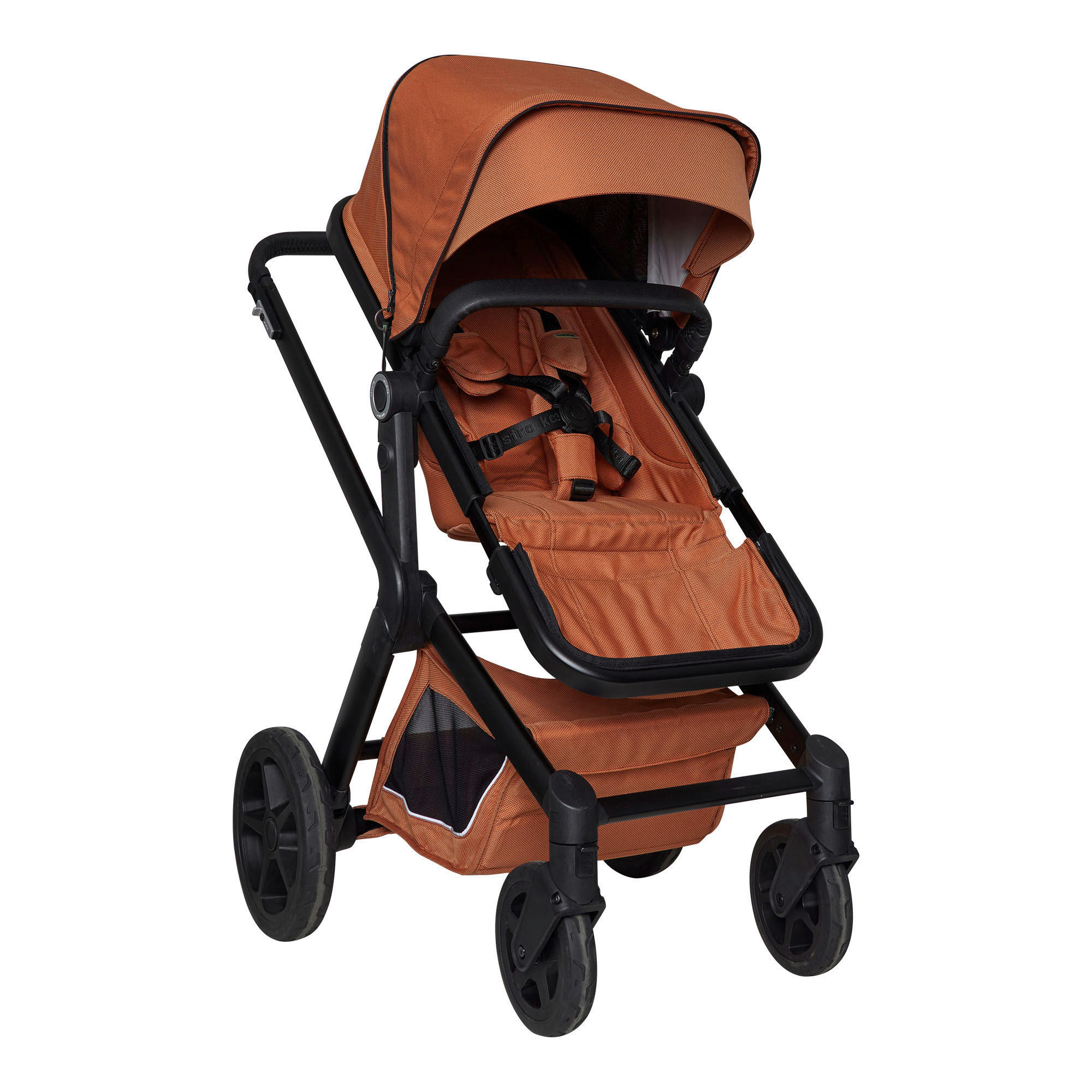KINDERWAGEN  - Schwarz/Kupferfarben, Basics, Kunststoff/Textil (103/60/115cm) - Koelstra