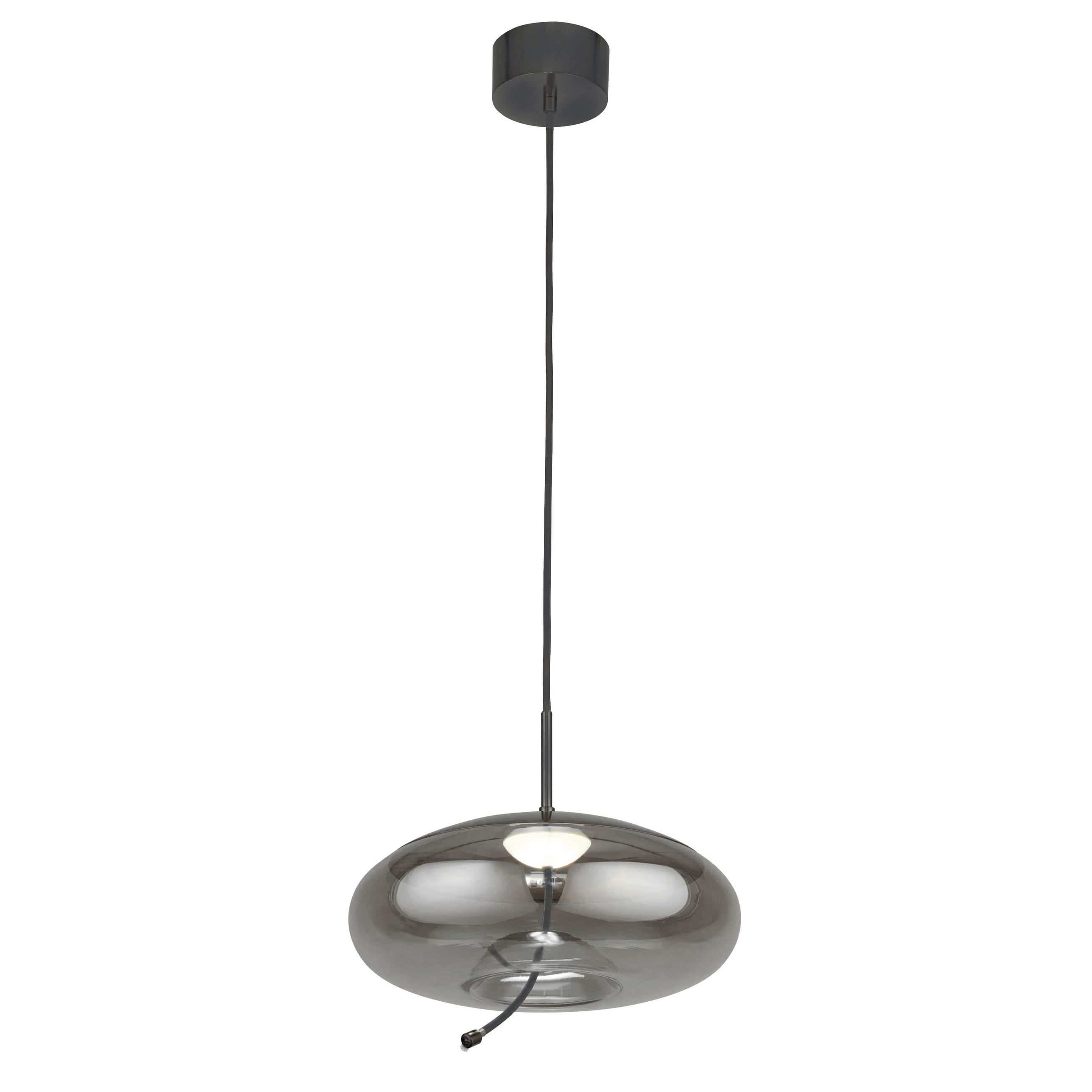 Searchlight Led-Hängeleuchte Lisbon Schwarz 31x30-150x31 cm