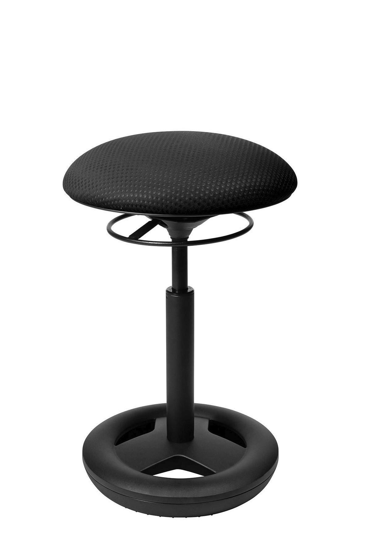 BÜROHOCKER   Schwarz  - Schwarz, Konventionell, Kunststoff/Textil (38,5/44-57/38,5cm)