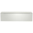 LOWBOARD Weiß, Alufarben  - Alufarben/Weiß, Design, Glas/Holzwerkstoff (160/41/45cm) - Moderano