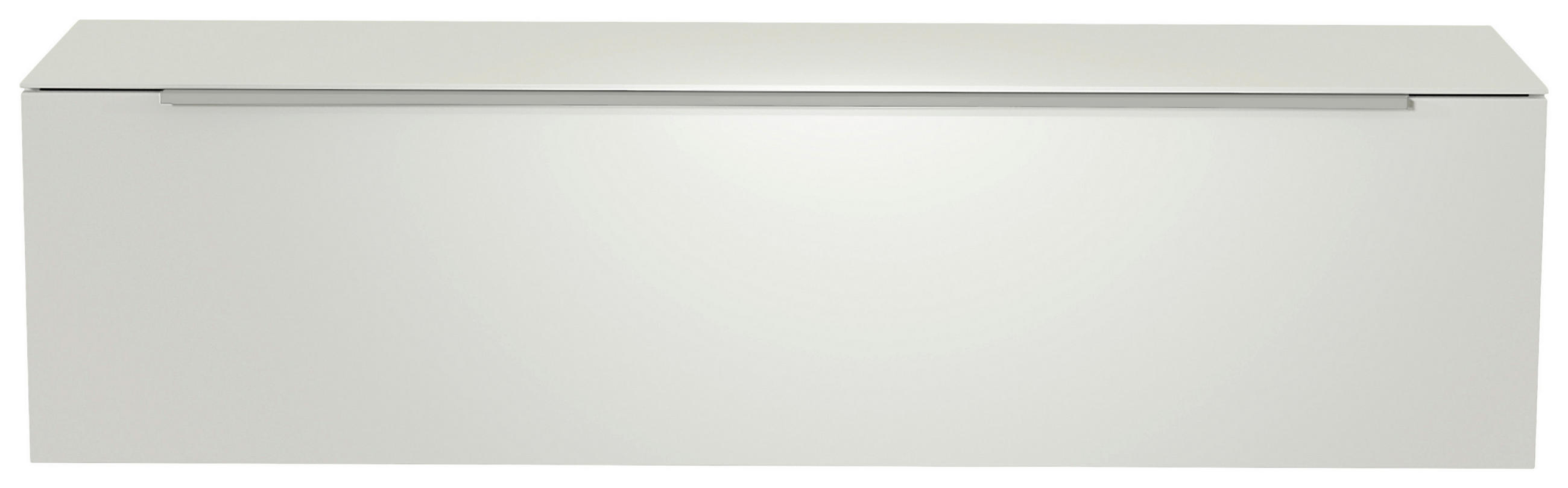 LOWBOARD  in 160/41/45 cm  - Alufarben/Weiß, Design, Glas/Holzwerkstoff (160/41/45cm) - Moderano