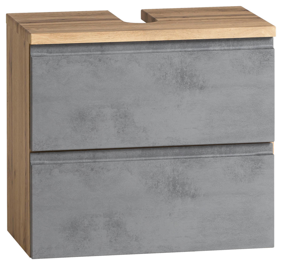 WASCHBECKENUNTERSCHRANK 60/56/35 cm  - Eiche Wotan/Hellgrau, Modern, Holzwerkstoff (60/56/35cm) - Held