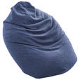 SITZSACK Webstoff 220 L  - Blau, KONVENTIONELL, Textil (65/95/75cm) - Xora