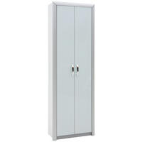 GARDEROBENSCHRANK  in 66/195/33 cm  - Chromfarben/Alufarben, Design, Holzwerkstoff/Metall (66/195/33cm) - Dieter Knoll