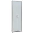 GARDEROBENSCHRANK  in 66/195/33 cm  - Chromfarben/Alufarben, Design, Holzwerkstoff/Metall (66/195/33cm) - Dieter Knoll