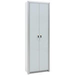 GARDEROBENSCHRANK  in 66/195/33 cm  - Chromfarben/Alufarben, Design, Holzwerkstoff/Metall (66/195/33cm) - Dieter Knoll