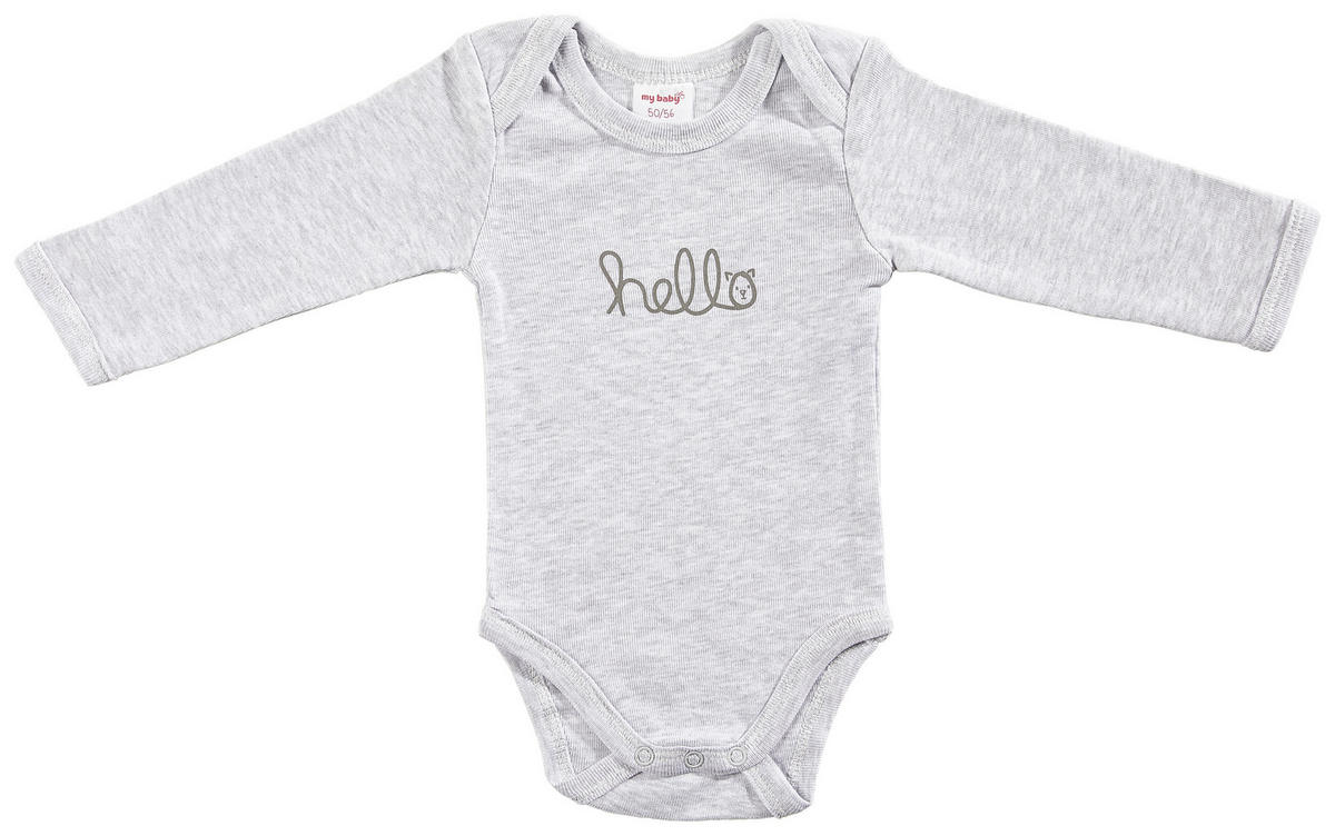 BABYBODY-SET  - Anthrazit/Weiß, Basics, Textil (86/92null) - My Baby Lou