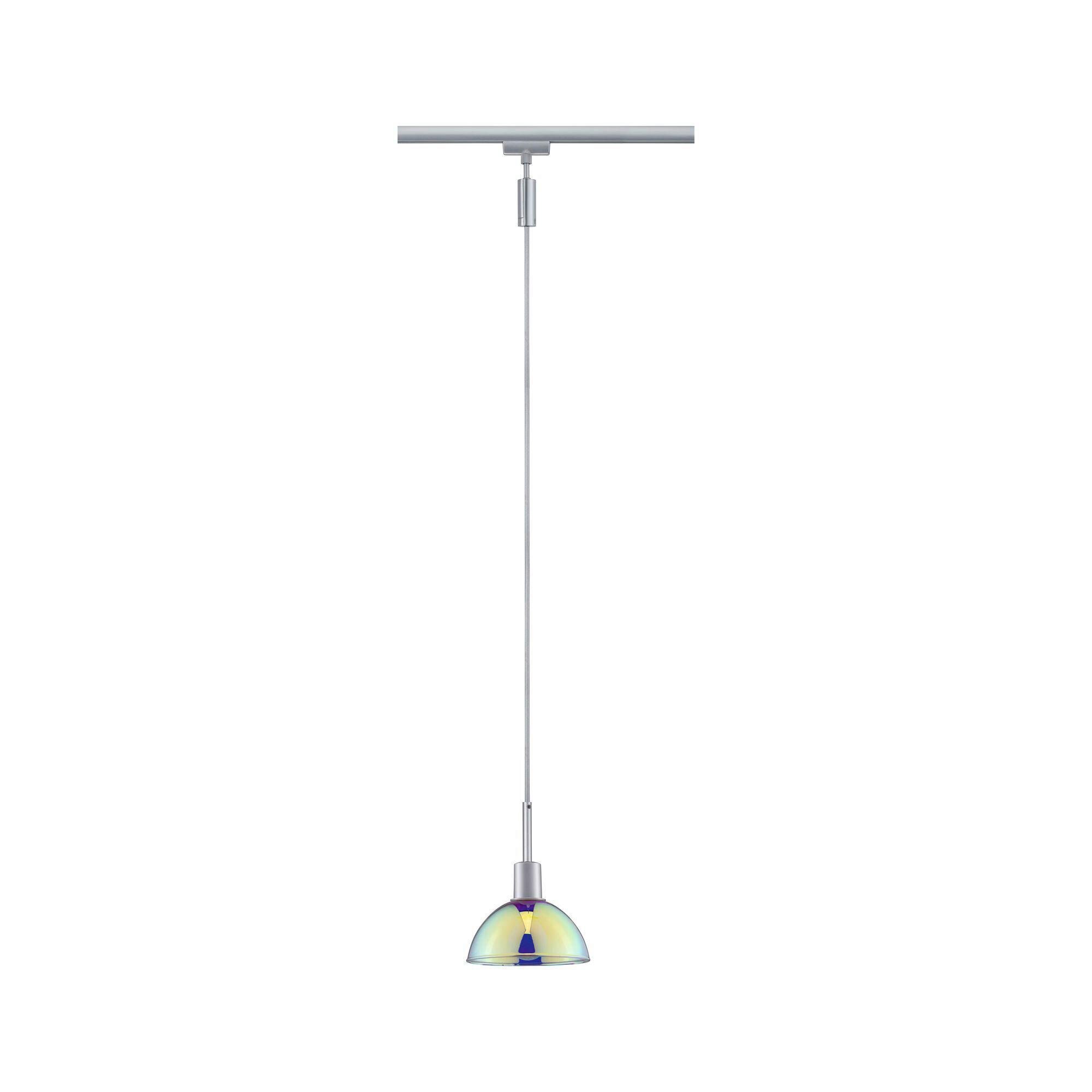 SCHIENENSYSTEM-HÄNGELEUCHTE - Chromfarben/Multicolor, Basics, Glas/Metall (14/140cm) - Paulmann