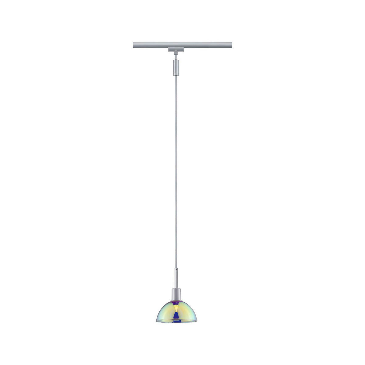 SCHIENENSYSTEM-HÄNGELEUCHTE Sarrasani 14/140 cm   - Chromfarben/Multicolor, Basics, Glas/Metall (14/140cm) - Paulmann