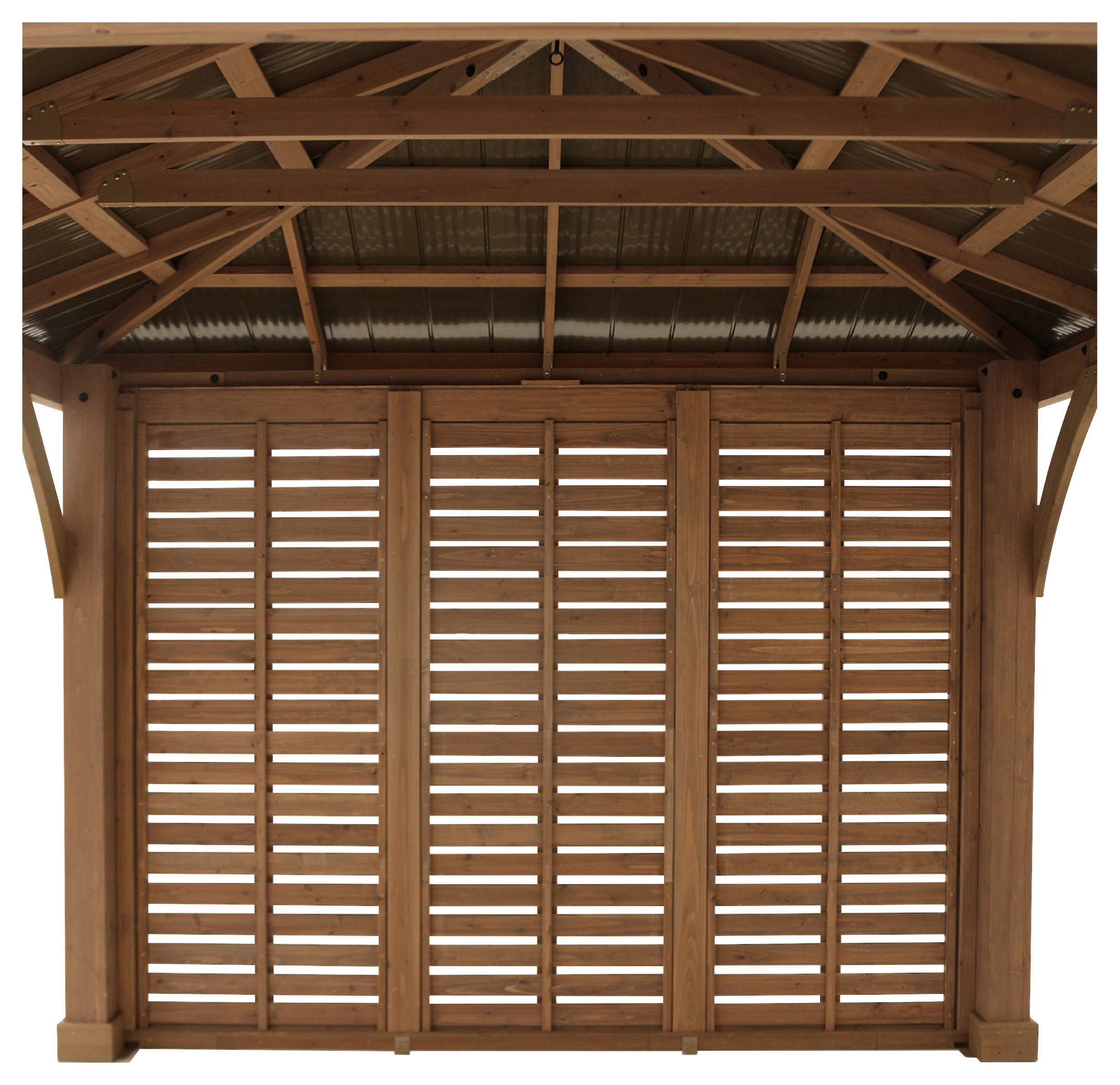 Thumbnail - Ambia Garden Pavillon-Seitenteil, Natur, Holz, Zeder, 322.6x226.7x7.6 cm, FSC 100%, Sonnen- & Sichtschutz, Pavillons & P...