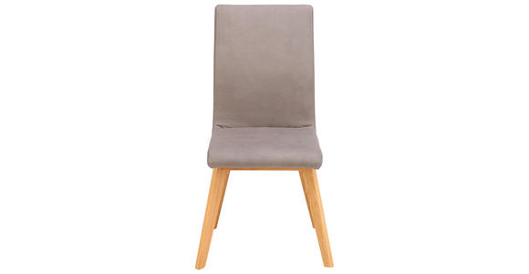 STUHL - Eichefarben/Beige, Design, Holz/Textil (45/102/56cm) - Novel