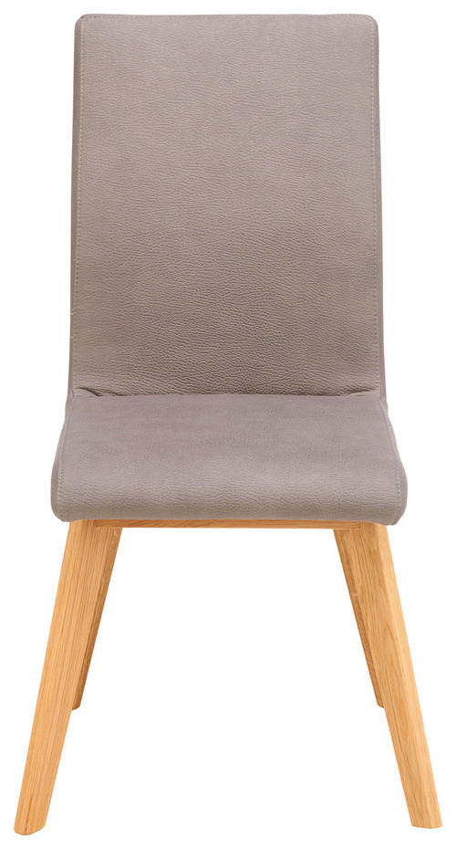 STUHL - Eichefarben/Beige, Design, Holz/Textil (45/102/56cm) - Novel