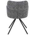 ARMLEHNSTUHL   Webstoff  Schwarz  - Schwarz, Design, Textil/Metall (56/84,5/61cm) - Carryhome