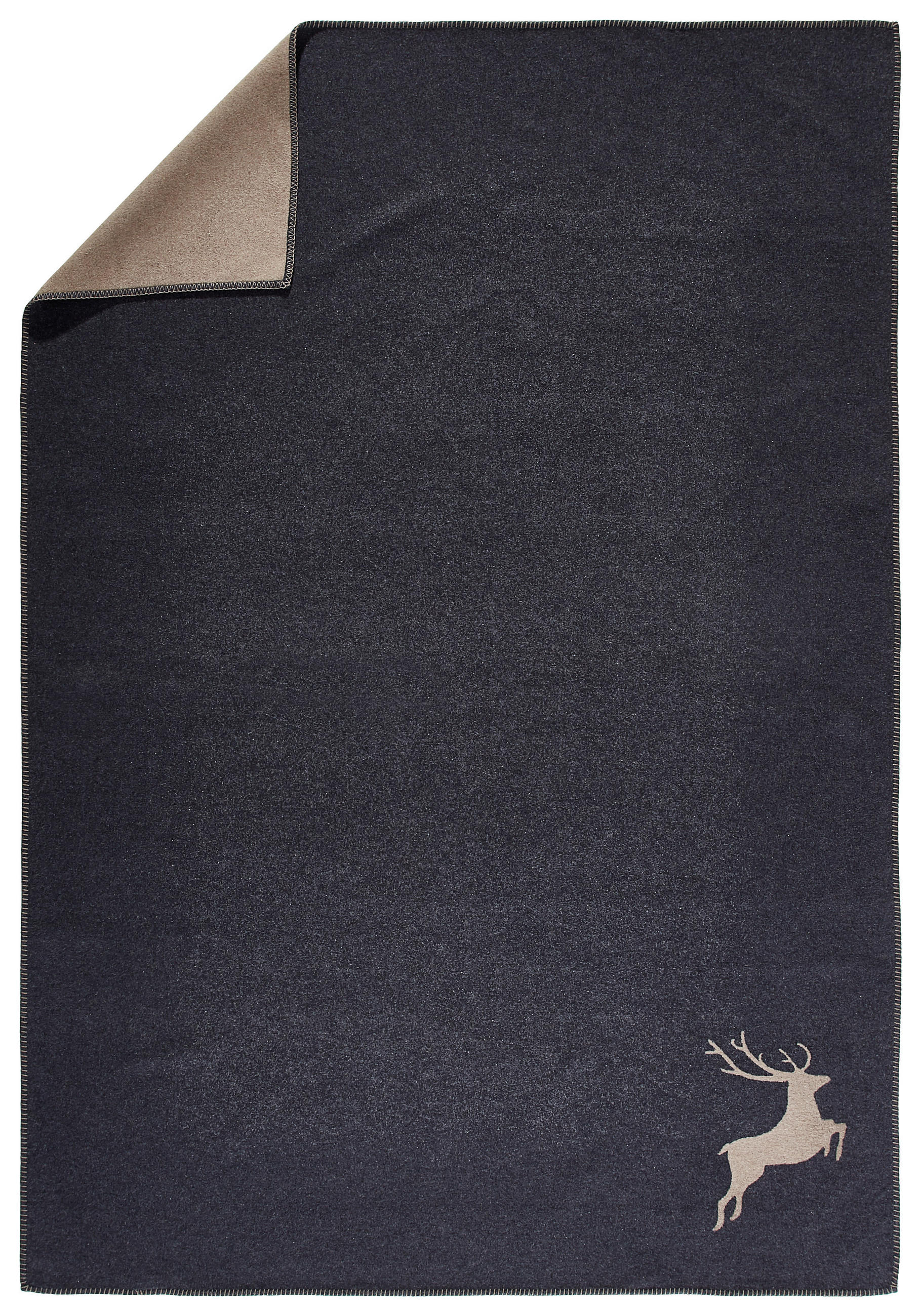 WOHNDECKE 140/200 cm  - Anthrazit, KONVENTIONELL, Textil (140/200cm) - David Fussenegger