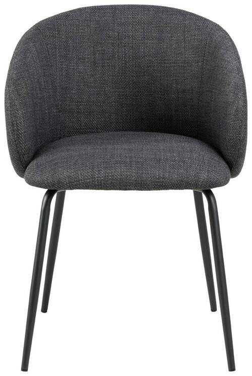 ŽIDLE S PODRUČKAMI, tkaná látka, tmavě šedá - černá/tmavě šedá, Trend, kov/textil (56/80,5/54,5cm) - MID.YOU