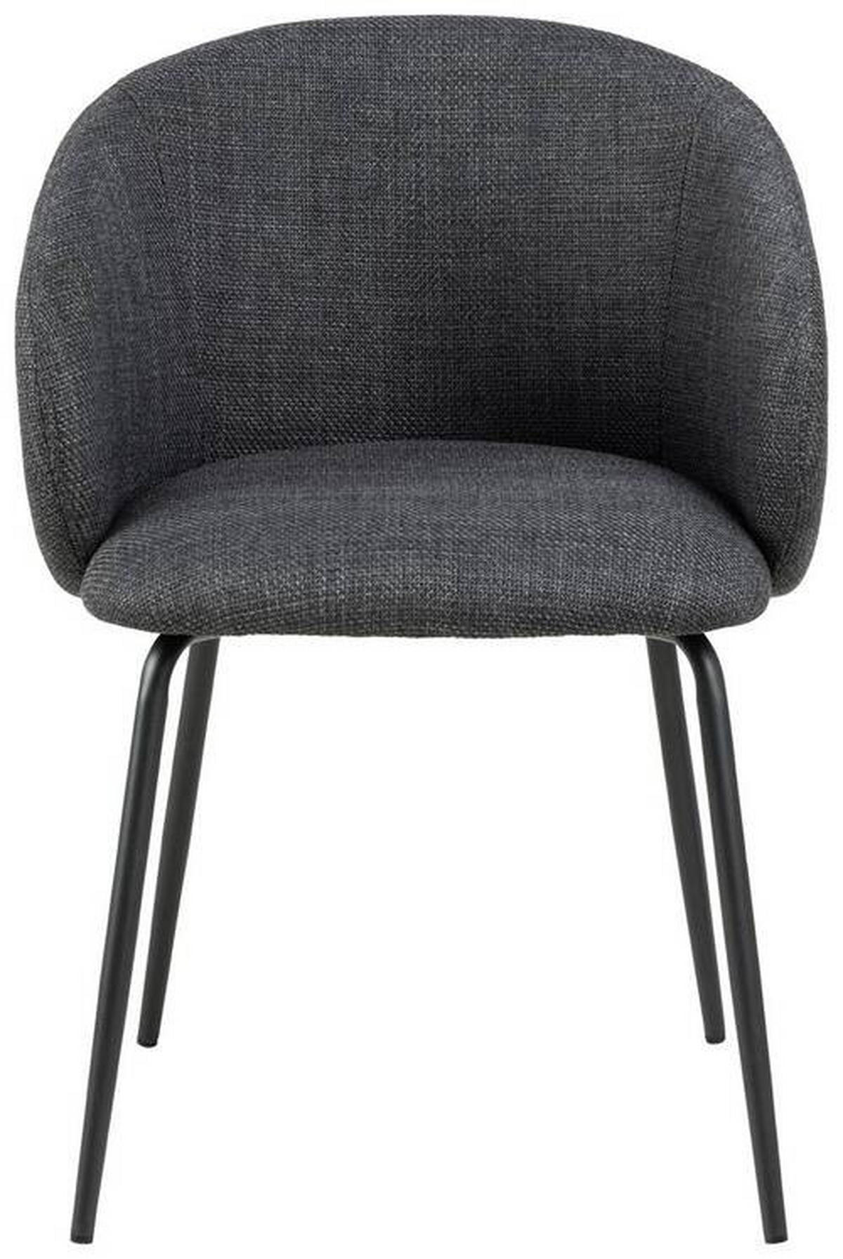 STOLICA S NASLONOM ZA RUKE  tamno siva  tekstil      - tamno siva/crna, Trend, tekstil/metal (56/80,5/54,5cm) - MID.YOU