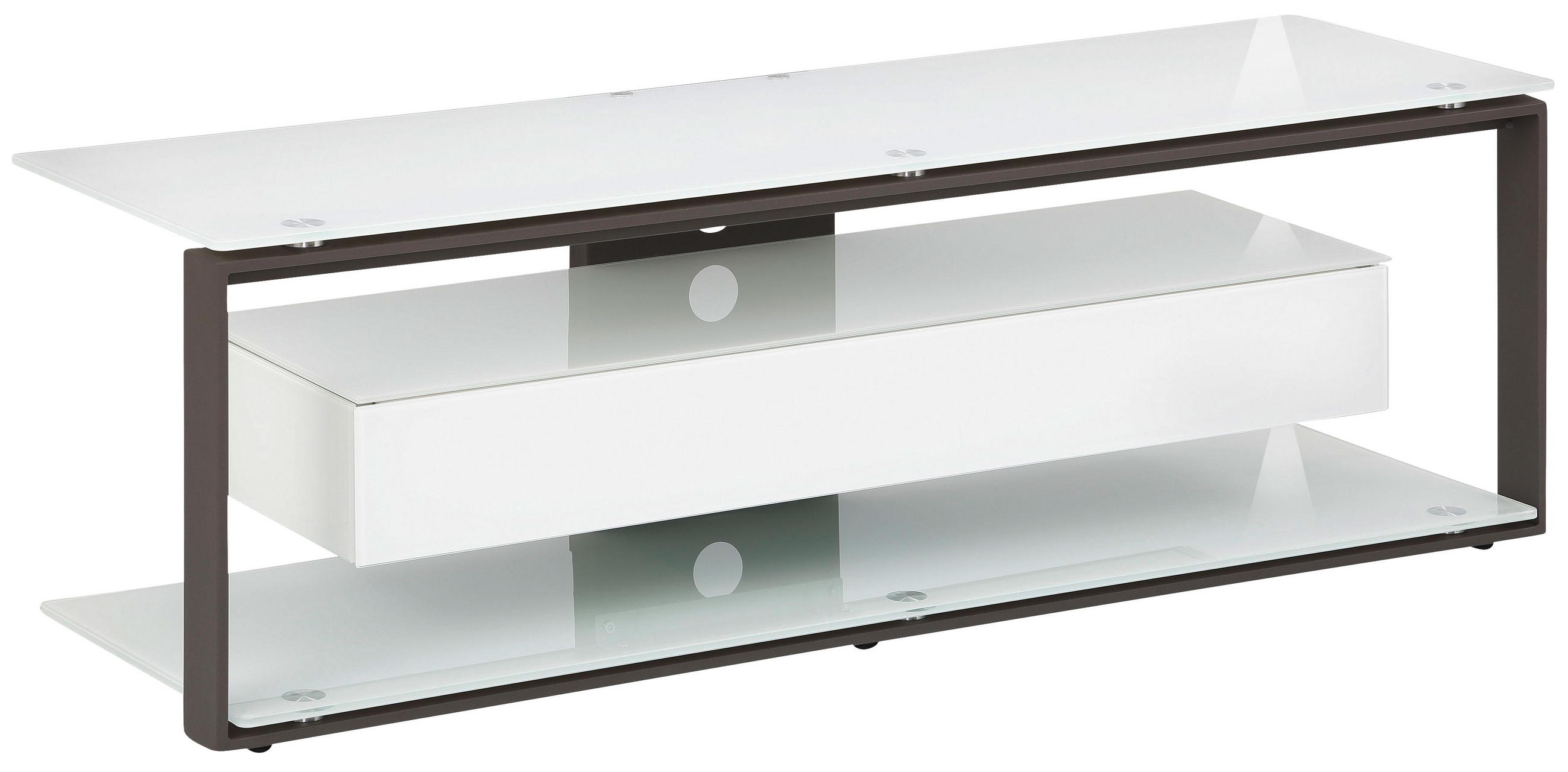 Tv-Rack in Anthrazit, Weiß