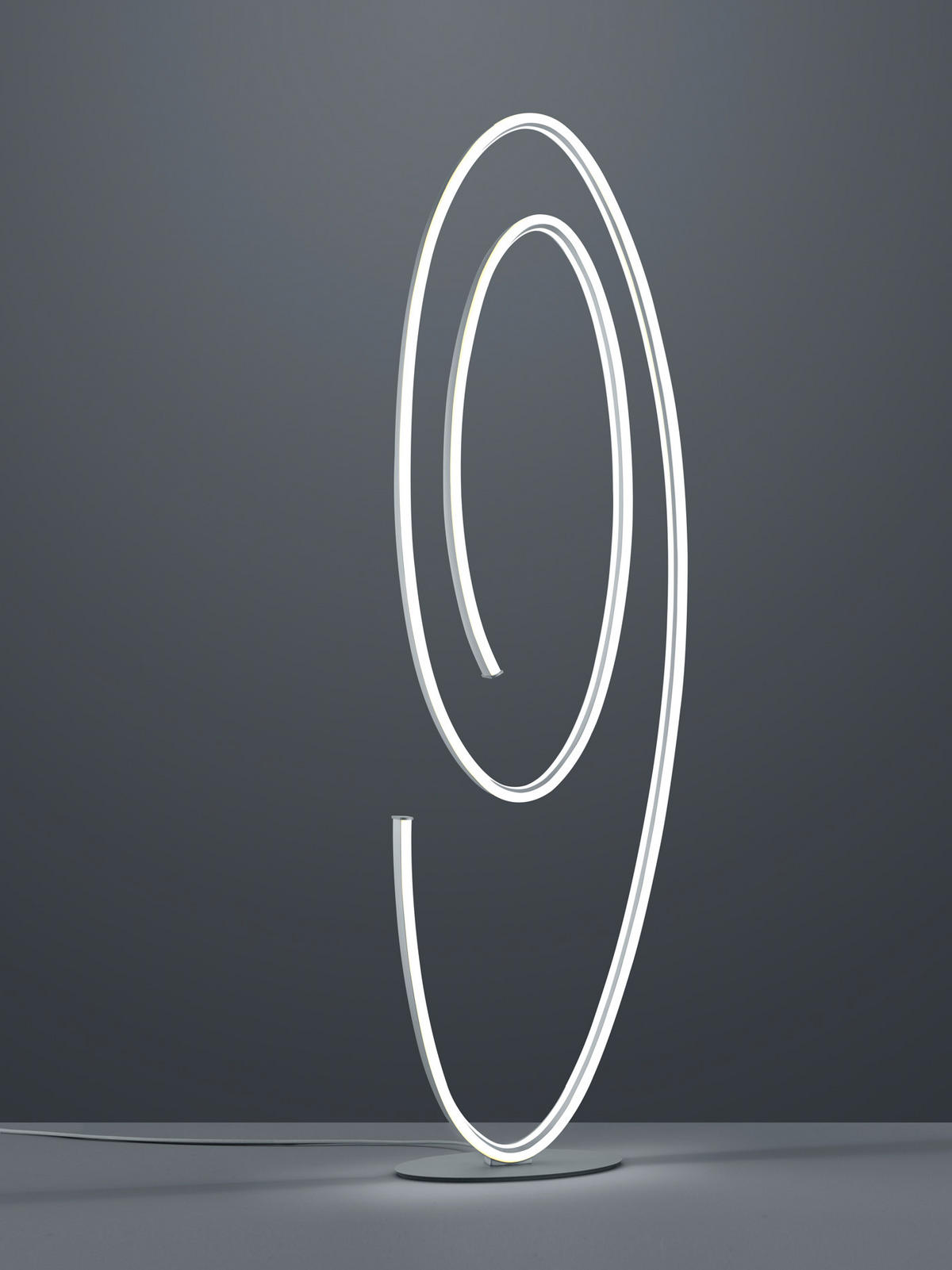 LED-STEHLEUCHTE 50/22/175 cm    - Weiß/Nickelfarben, Design, Kunststoff/Metall (50/22/175cm) - Cinque