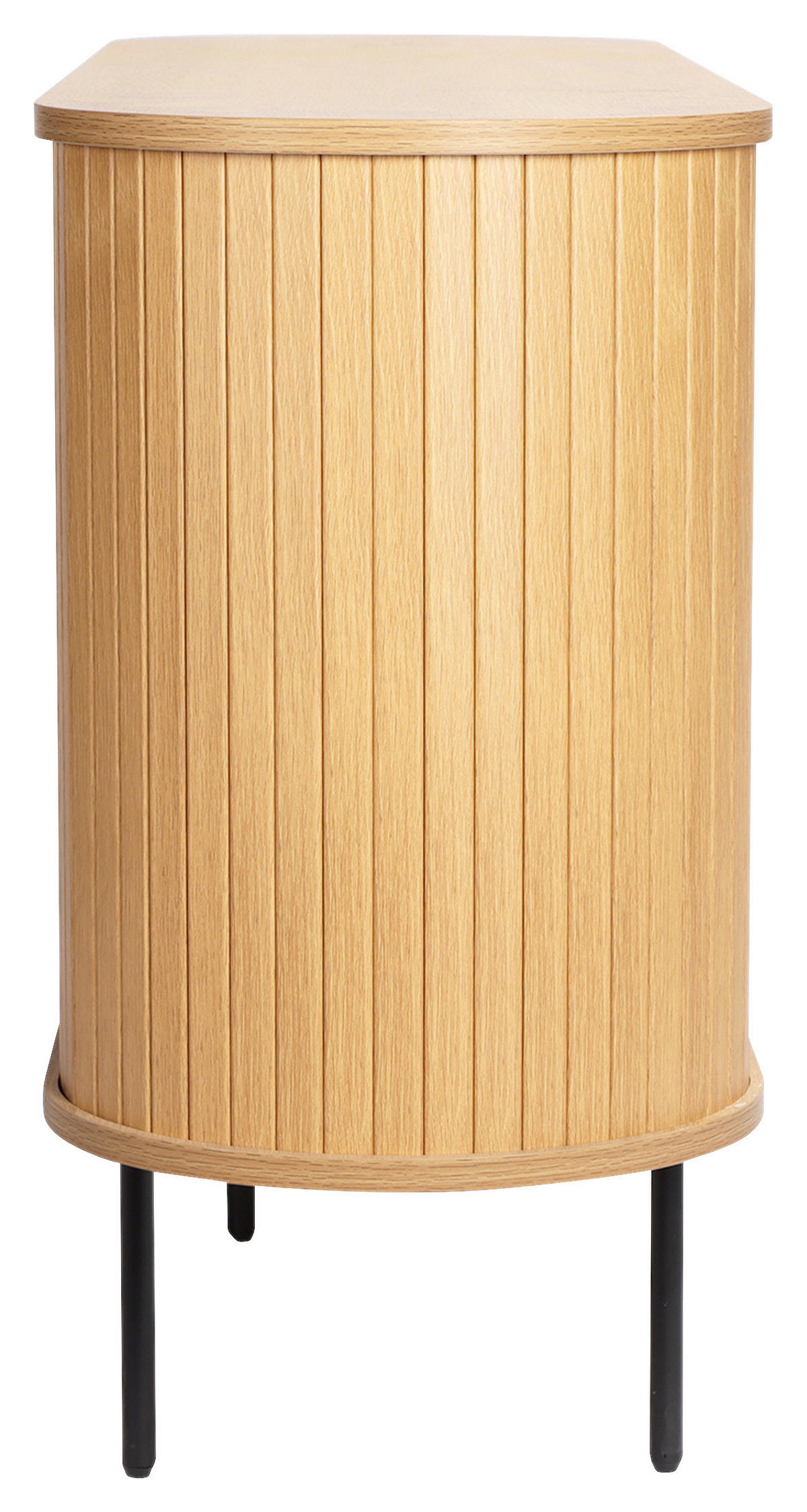 KOMODA, črna, barve hrasta  - črna/barve hrasta, Design, kovina/leseni material (140/76/40cm) - Xora