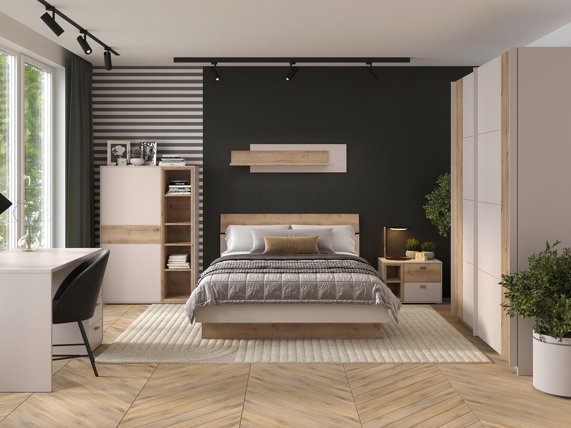 HIGHBOARD  in 95,5/140,2/38 cm  - Sandfarben/Eichefarben, Modern, Holz/Holzwerkstoff (95,5/140,2/38cm) - Hom`in