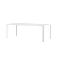 UTEBORD metall, plast rektangulär  - vit, Modern, metall/plast (205/90/75cm) - Gardenson