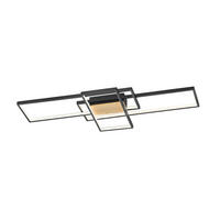 LED-DECKENLEUCHTE Tucson 104,0/9,5/42,0 cm   - Schwarz, Trend, Metall (104,0/9,5/42,0cm) - Trio Leuchten