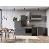 MODULKÖK 280 cm   i grå  - stålfärgad/grå, Basics, metall/trämaterial (280cm) - Respekta