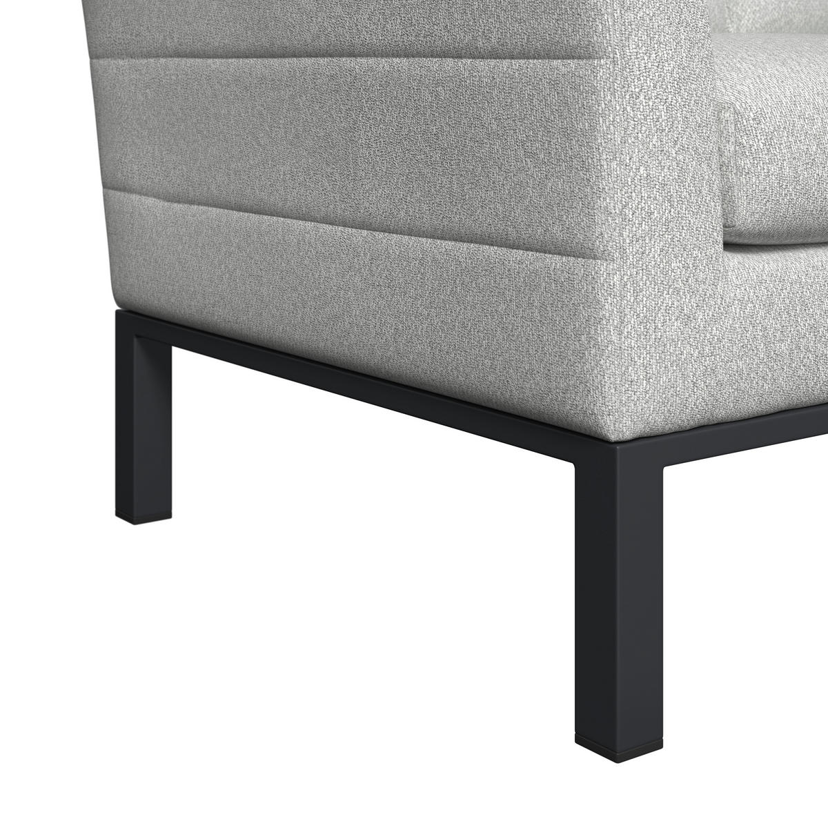 LOUNGEGARNITUR 5-teilig  277/213 cm  Aluminium  - Anthrazit/Hellgrau, LIFESTYLE, Textil/Metall (277/213cm) - Amatio