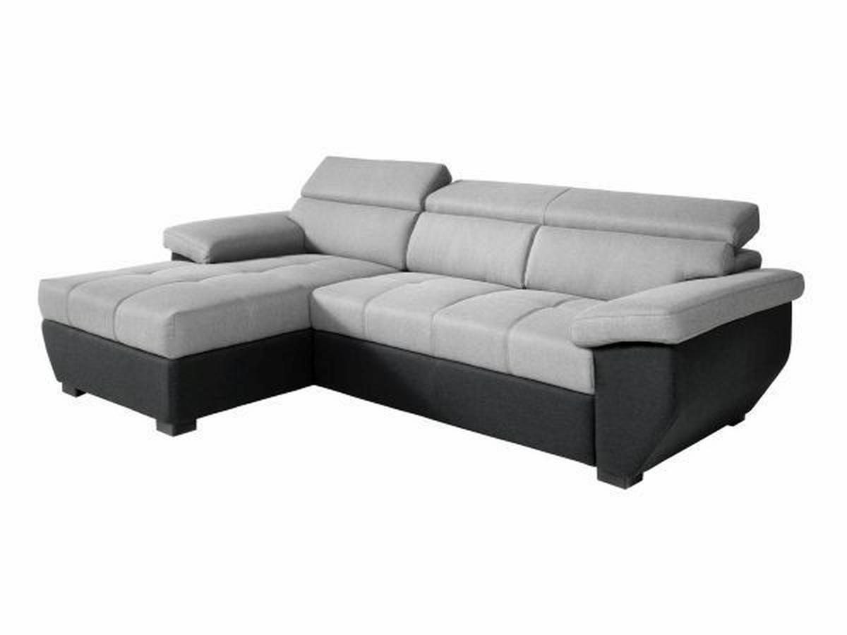 WOHNLANDSCHAFT in Flachgewebe Grau, Schwarz  - Schwarz/Grau, Konventionell, Kunststoff/Textil (170/267cm) - Livetastic