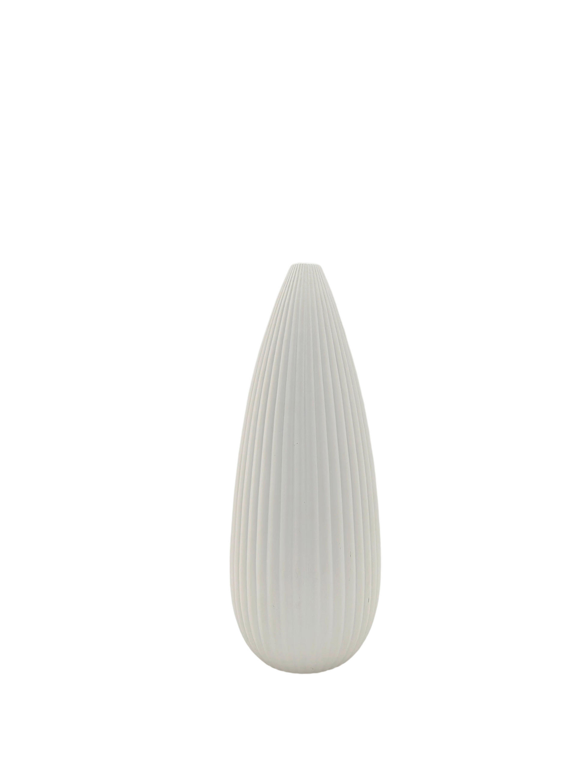 VÁZA  - fehér, Basics, kerámia (17/43cm)