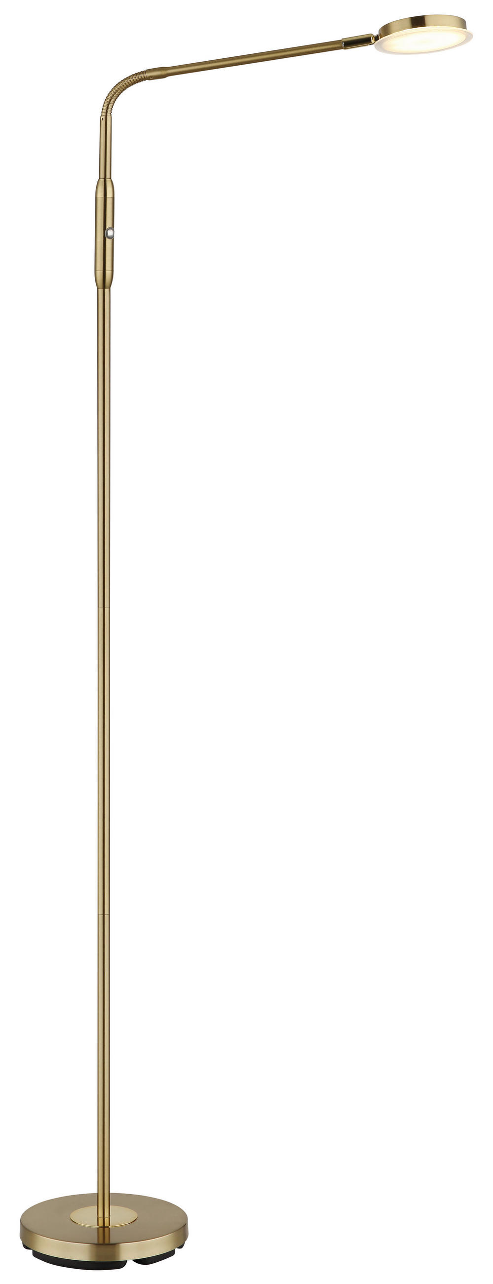 LED-STEHLEUCHTE 52/20/173 cm    - Klar/Messingfarben, Design, Kunststoff/Metall (52/20/173cm) - Globo