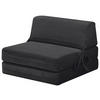 SCHLAFSESSEL Cord Schwarz    - Schwarz, Design, Textil/Metall (65/57/81cm) - Livetastic