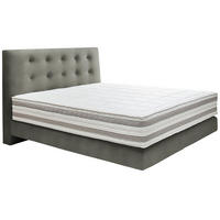 BOXSPRINGBETT 200/200 cm  in Grau  - Grau, KONVENTIONELL, Holz/Textil (200/200cm) - Dieter Knoll