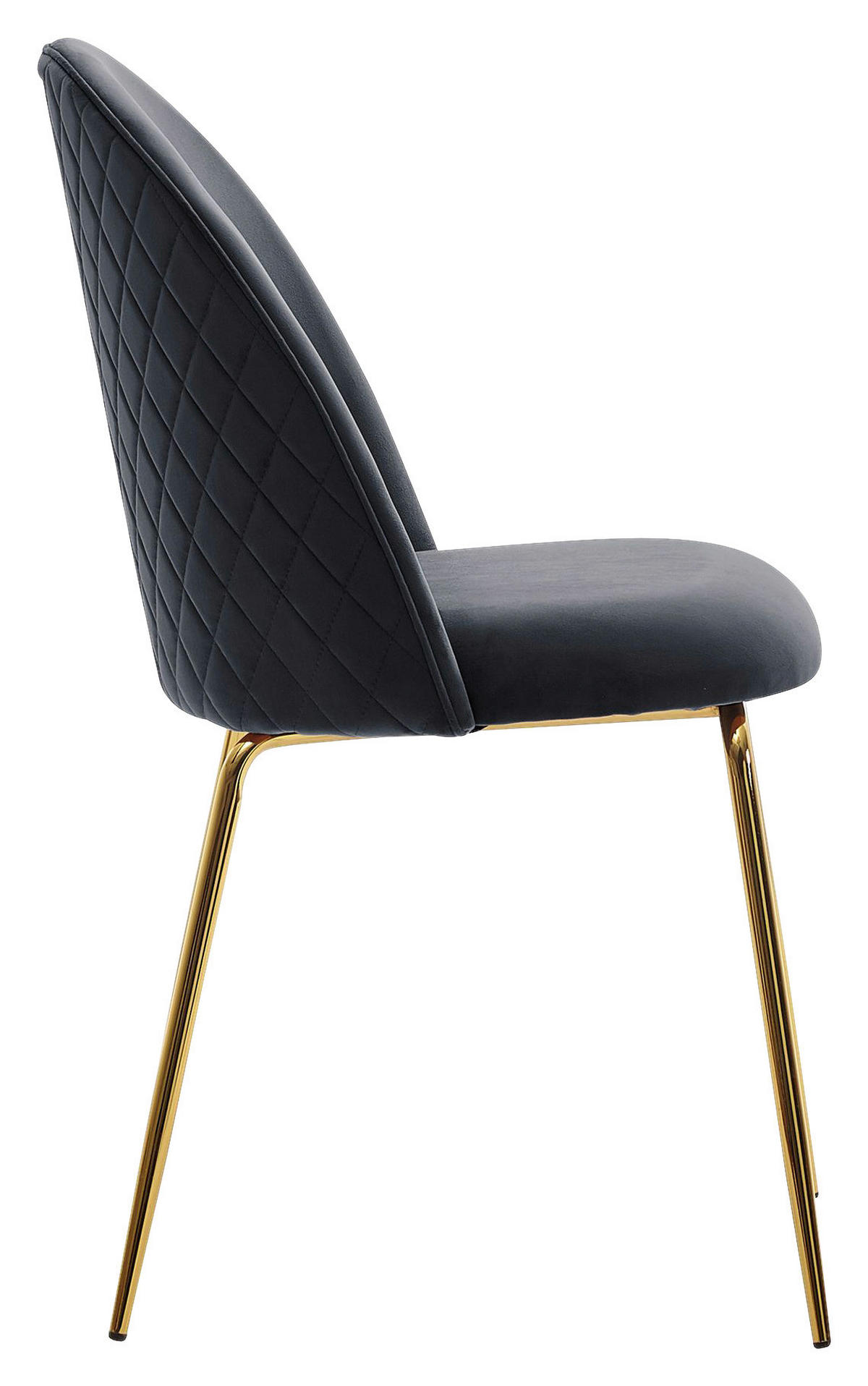STOL, tekstil črna  - zlate barve/črna, Design, kovina/tekstil (53/86/50cm) - MID.YOU