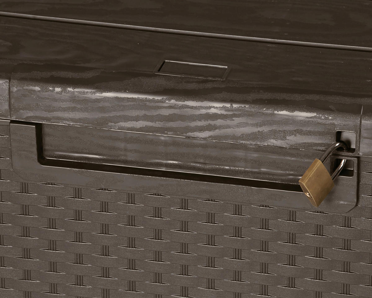 KISSENBOX 124/56/54 cm  - Braun, Basics, Kunststoff (124/56/54cm) - Ambia Garden