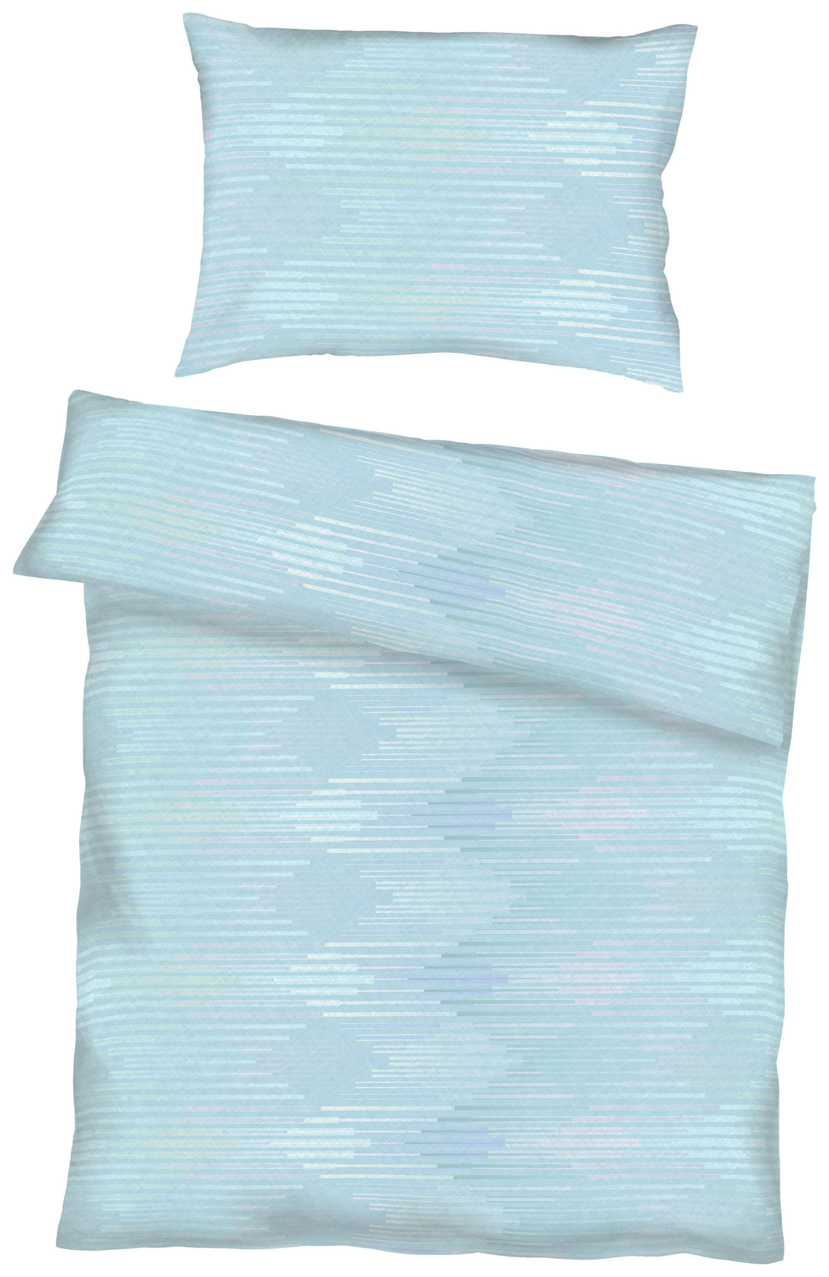 BETTWÄSCHE Makosatin 140/200 cm  - Hellblau, KONVENTIONELL, Textil (140/200cm) - Kaeppel