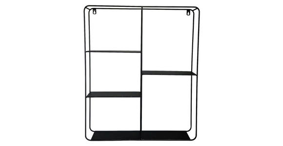 WANDREGAL 50/60/12 cm  - Schwarz, Basics, Metall (50/60/12cm) - Landscape