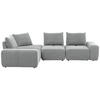ECKSOFA in Velours Grau  236/326 cm  - Schwarz/Grau, Design, Kunststoff/Textil (236/326cm) - Xora