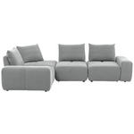 ECKSOFA in Velours Grau  - Schwarz/Grau, Design, Kunststoff/Textil (236/326cm) - Xora