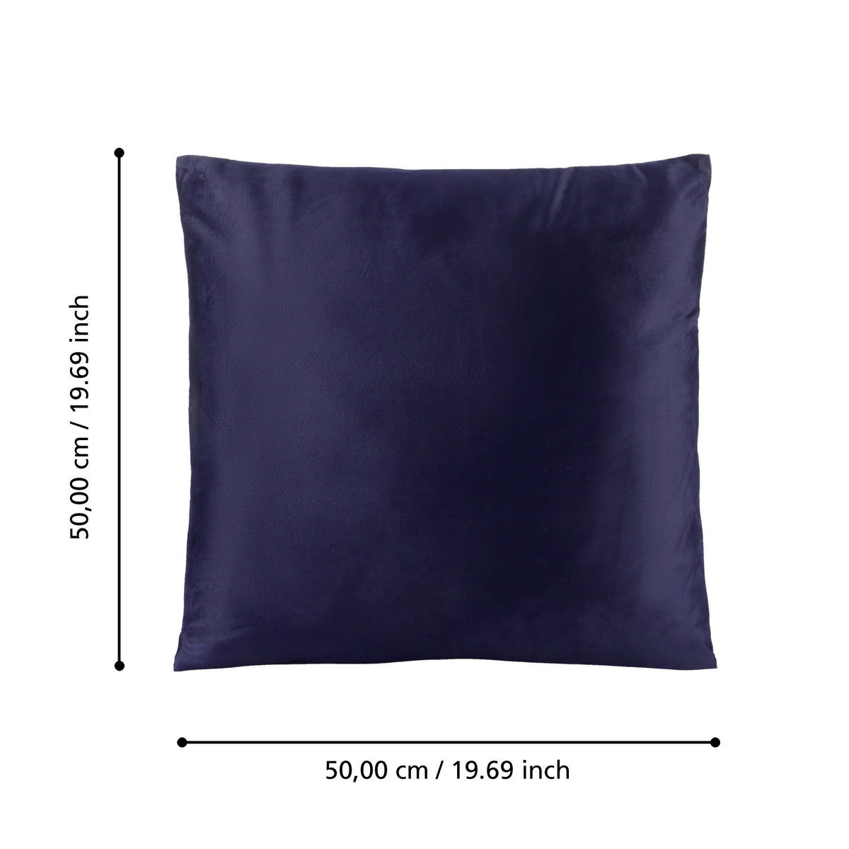 ZIERKISSEN  50/50 cm   - Dunkelblau, Basics, Textil (50/50cm) - Eglo