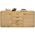 SIDEBOARD 180,2/83,5/41,8 cm  - Eichefarben/Schwarz, Natur, Holz/Metall (180,2/83,5/41,8cm) - Linea Natura