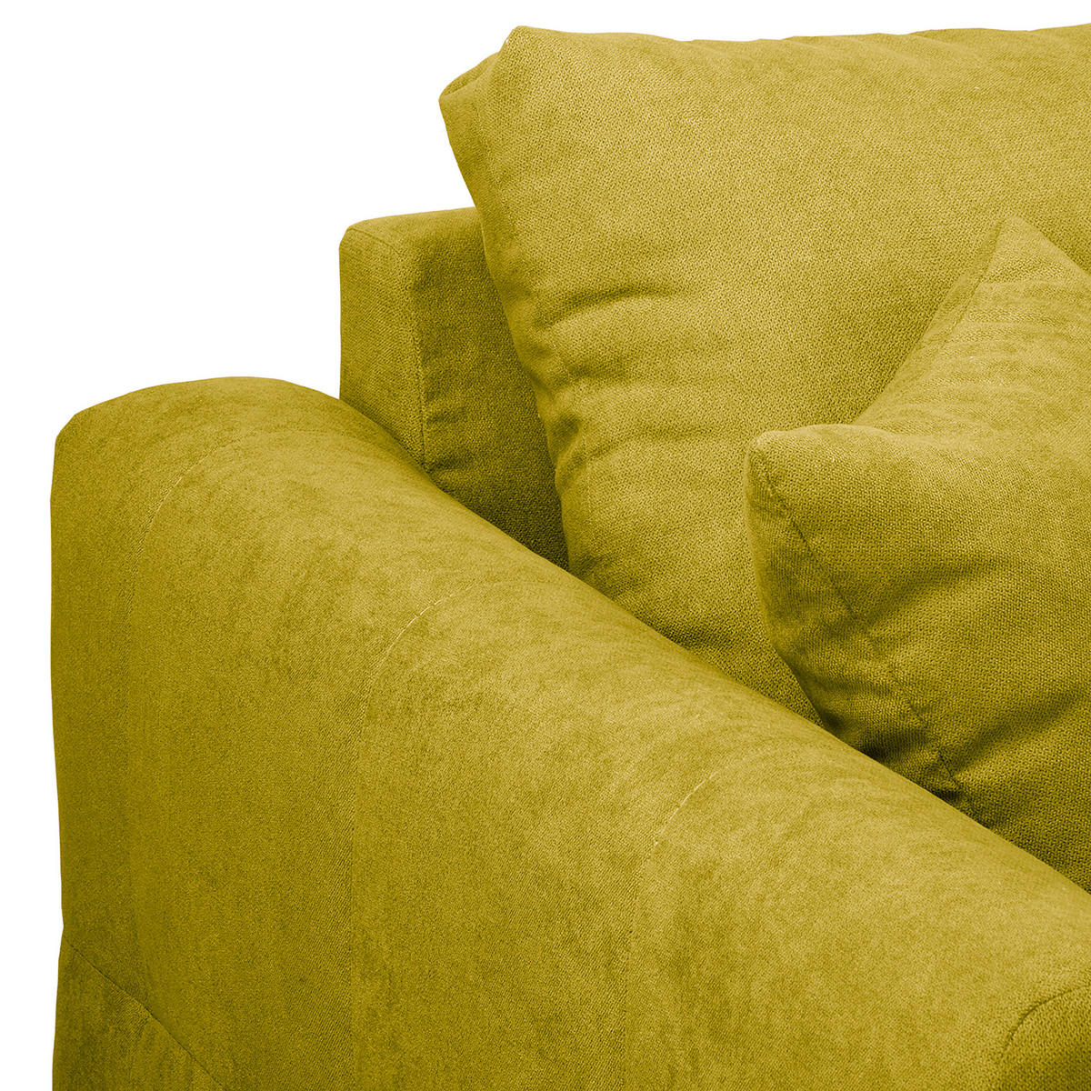ECKSOFA Ariella Hellgrün Mikrofaser  - Naturfarben/Hellgrün, Design, Holz/Textil (231/161cm) - Livetastic