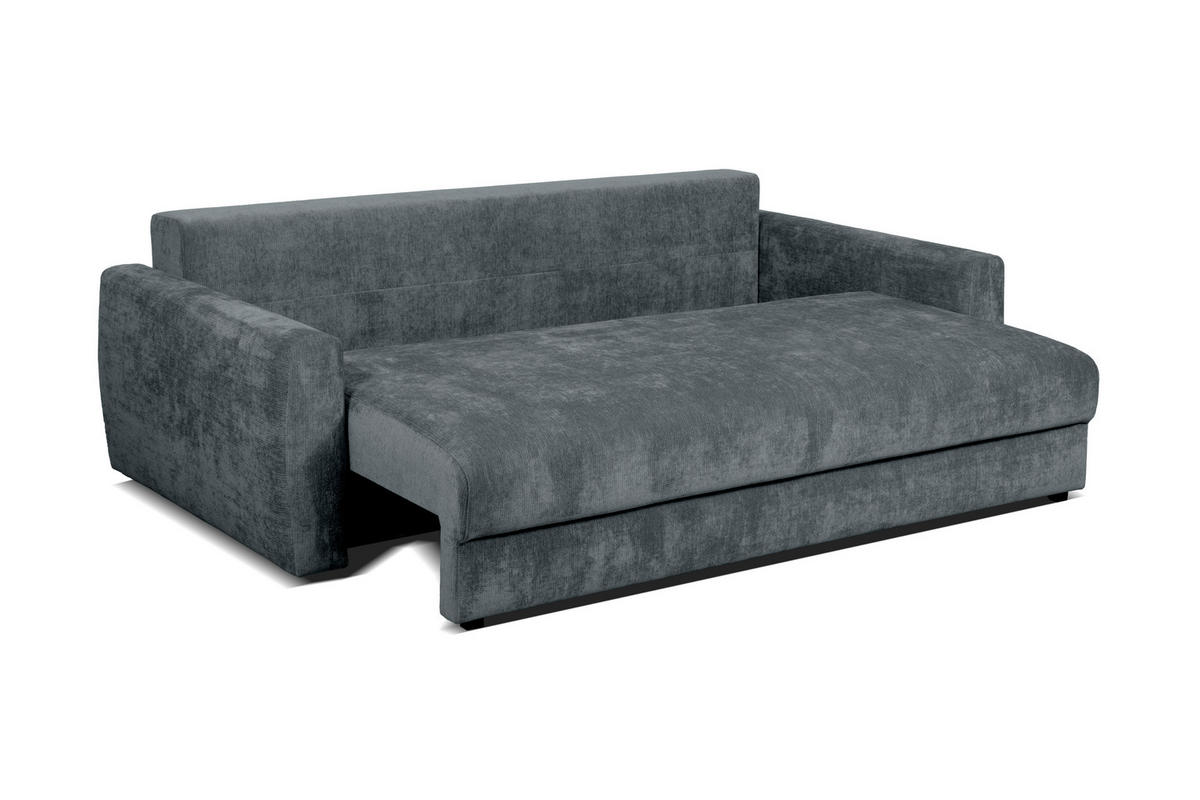 SCHLAFSOFA Chenille Dunkelgrau  - Dunkelgrau, Design, Textil (238/90/116cm) - Livetastic