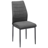 STUHL  in Eisen Cord Metall, Textil  - Schwarz/Grau, LIFESTYLE, Textil/Metall (44/96/58cm) - Livetastic