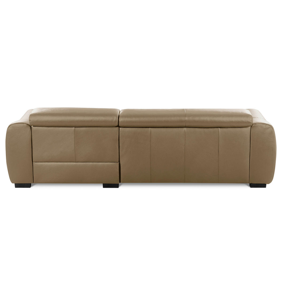 ECKSOFA  Echtleder Mokka  - Schwarz/Mokka, Design, Leder/Kunststoff (274/177cm) - Livetastic