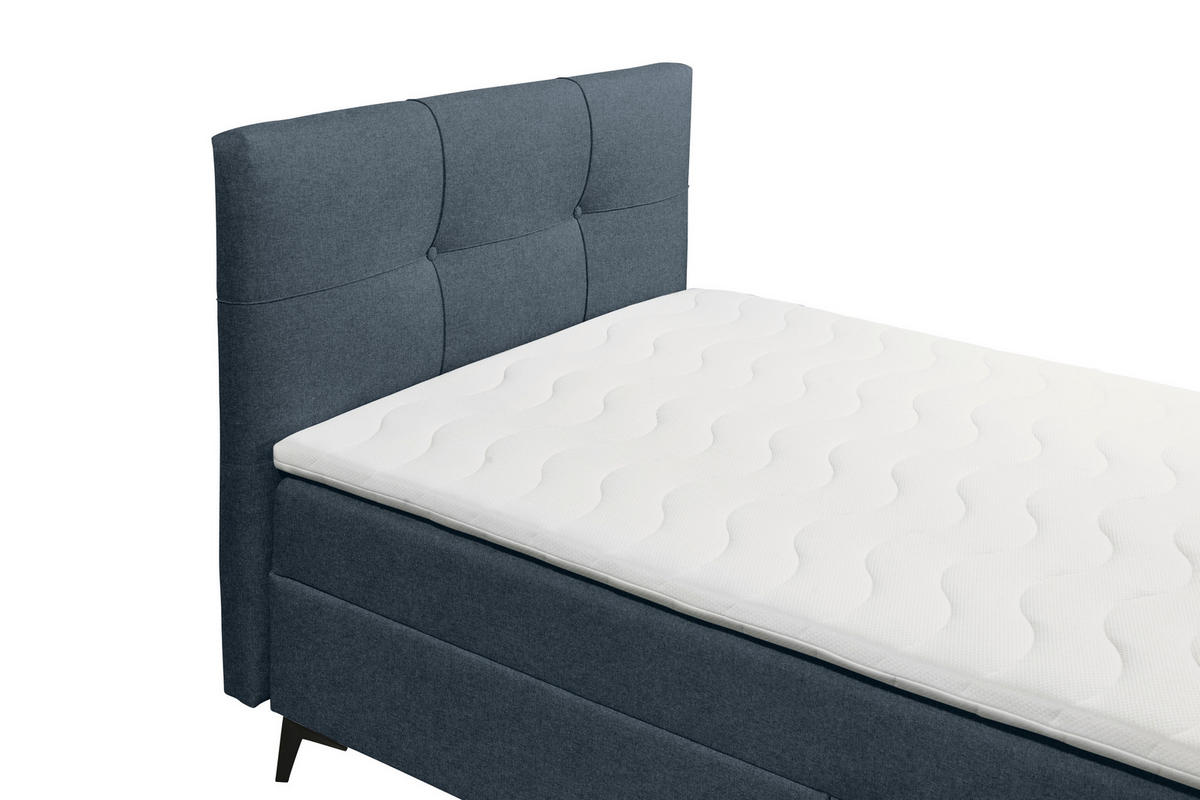 BOXBETT 120/200 cm  in Blaugrau  - Blaugrau, Basics, Holzwerkstoff/Textil (120/200cm) - Xora
