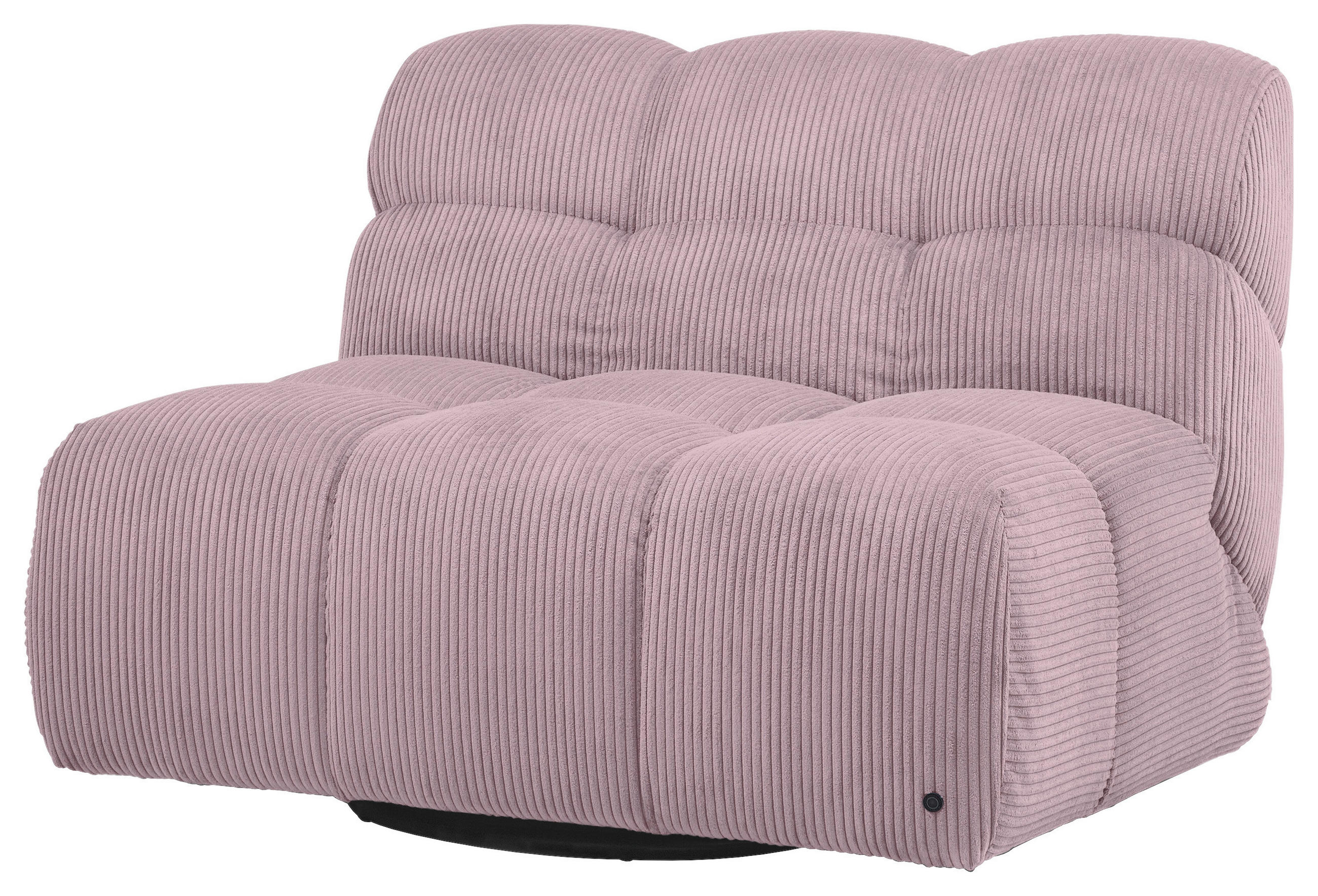 SESSEL in Cord Mauve  - Mauve/Schwarz, KONVENTIONELL, Textil/Metall (105/78/90cm) - Tom Tailor