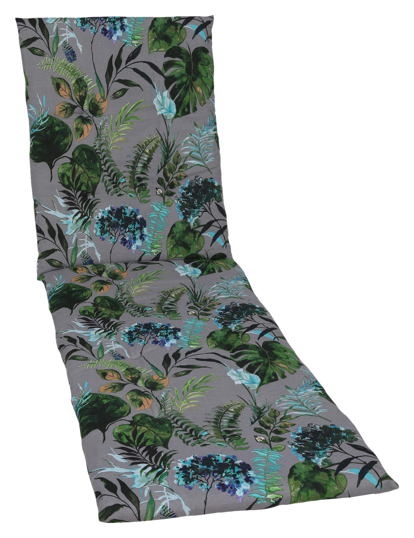 LIEGENAUFLAGE Blätter  - Anthrazit/Grün, Design, Textil (58/5/188cm)