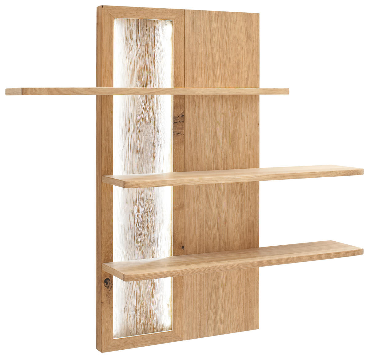 WANDREGAL Eiche furniert, teilmassiv Eichefarben  - Eichefarben, Design, Holz/Holzwerkstoff (121/26/115cm) - Livetastic