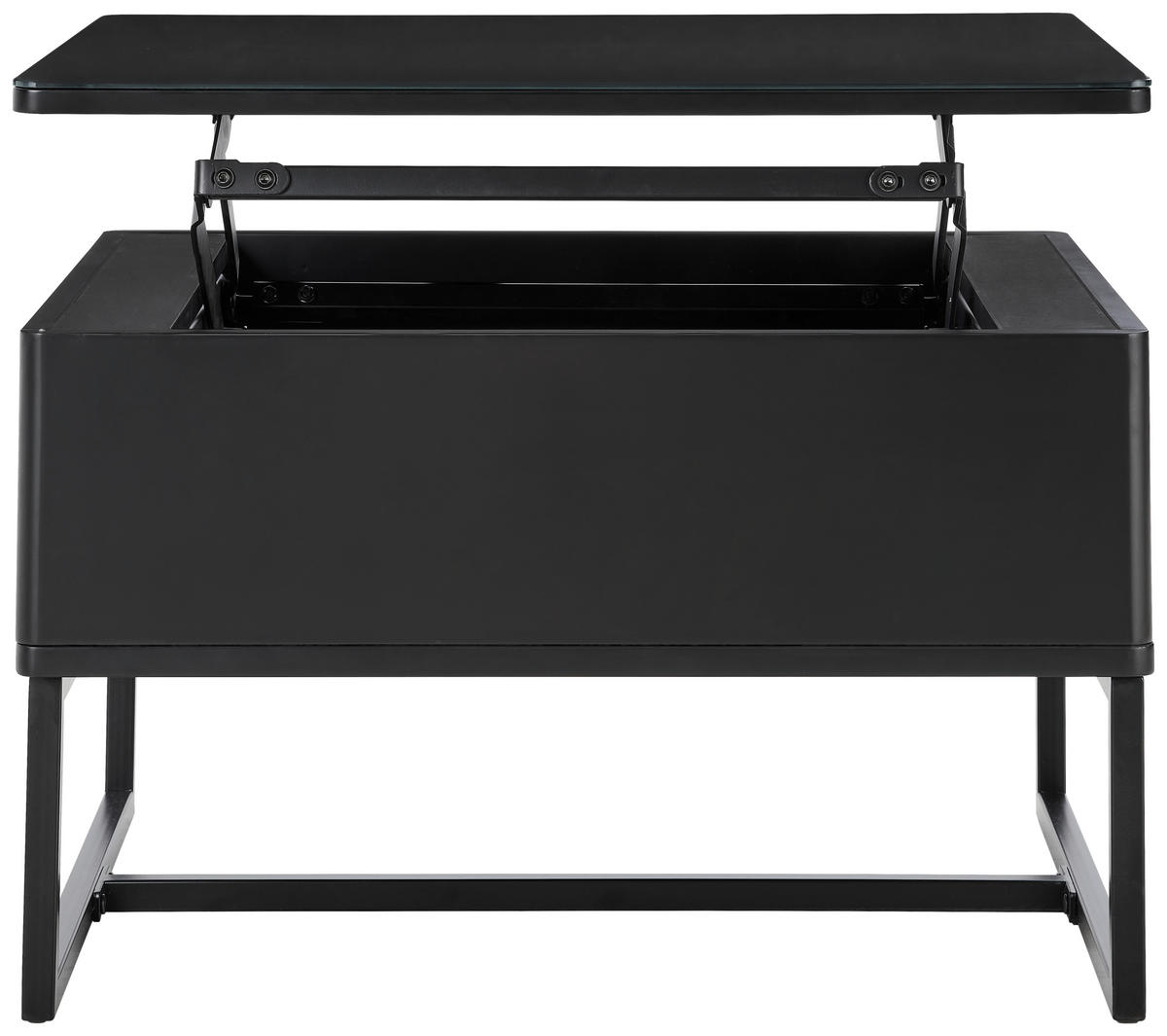 KLUBSKA MIZA, 70/40,5-65,5/60 cm črna  - črna, Design, kovina (70/40,5-65,5/60cm) - Livetastic